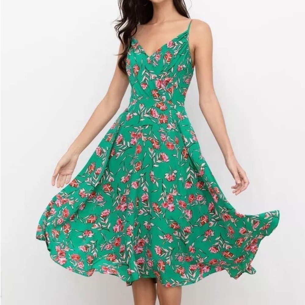Yumi Kim Vienna Silk Floral Print A-Line Dress New in Bag NWT